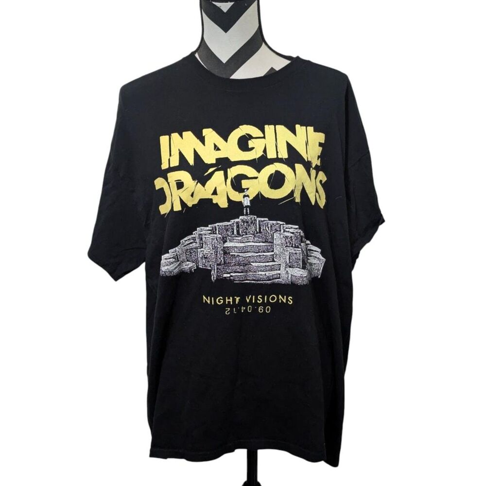 Imagine Dragons Night Visions 10 Year Anniversary XL Black T-Shirt